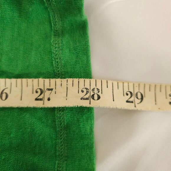 Chicos 3 Womens XL Green Linen V-Neck Embroidered Floral 3/4 Sleeve Shirt Blouse - Picture 7 of 7